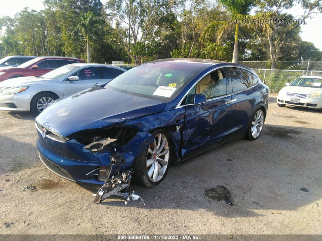 2016 Tesla Model X 70d/90d/75d/60d Blue vin: 5YJXCAE29GF006266