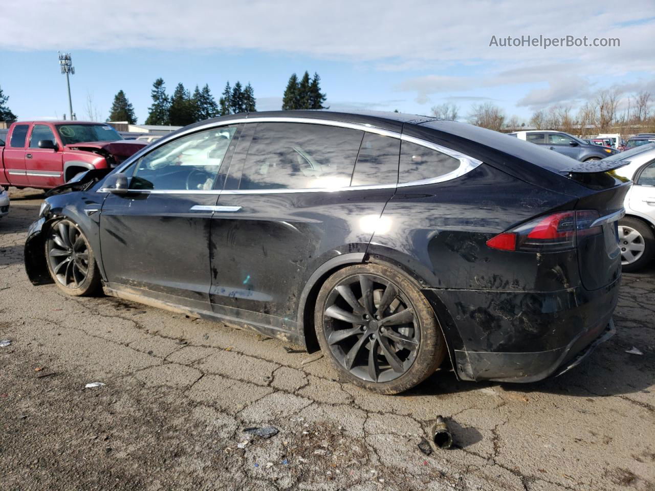 2020 Tesla Model X  Black vin: 5YJXCAE29LF238117