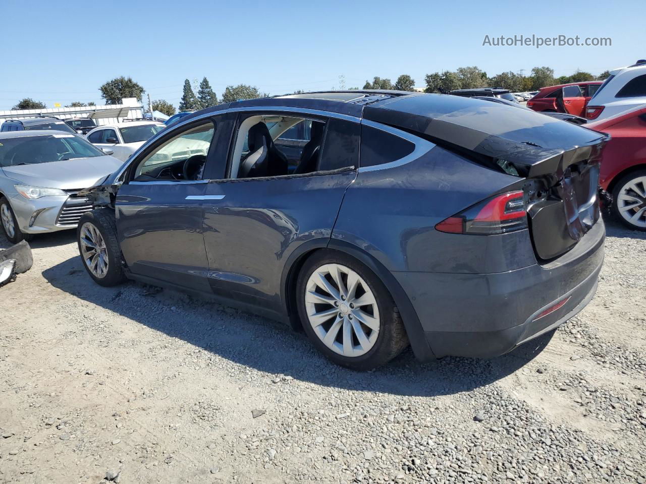 2016 Tesla Model X  Gray vin: 5YJXCAE2XGF005014