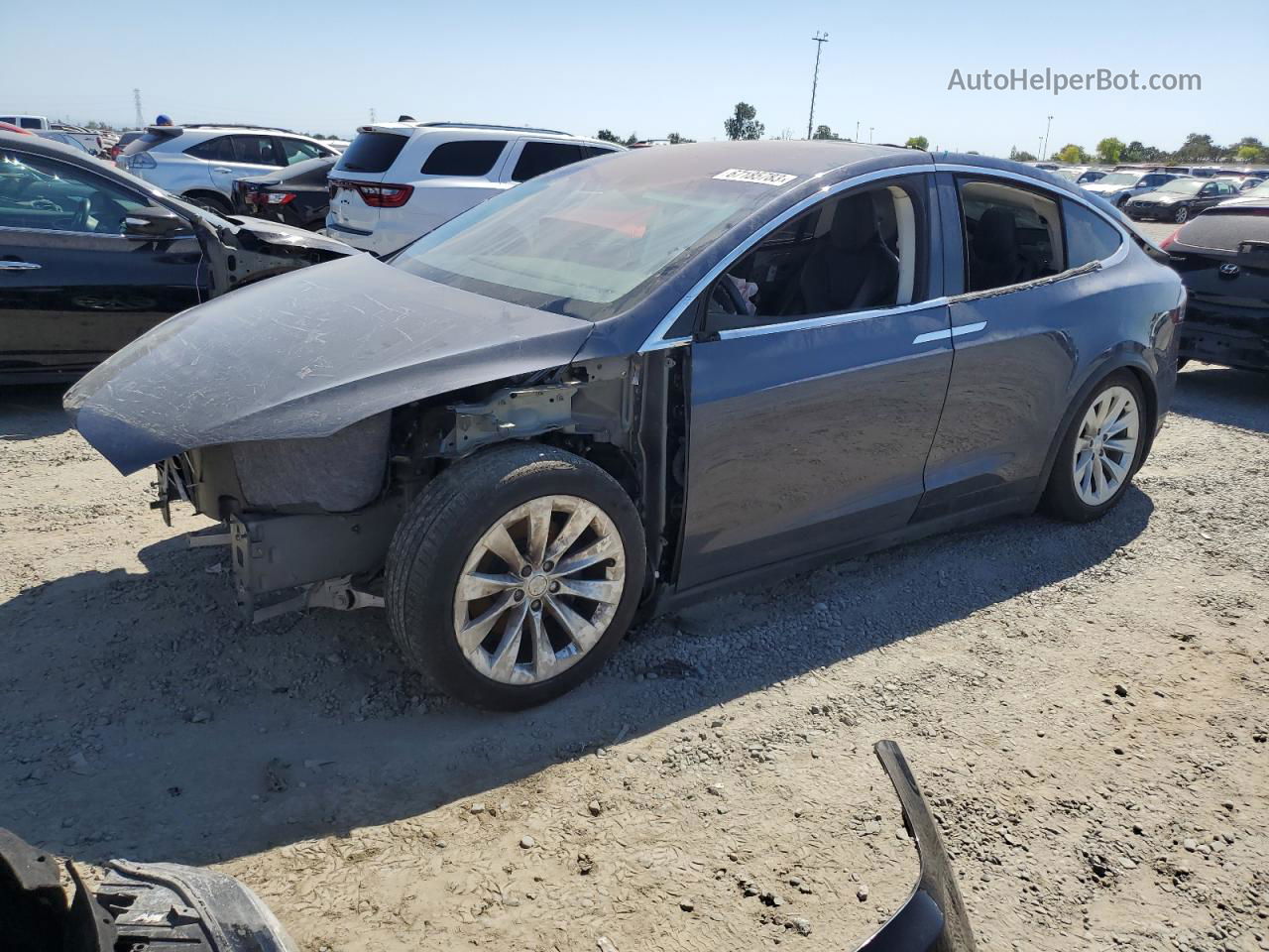 2016 Tesla Model X  Gray vin: 5YJXCAE2XGF005014