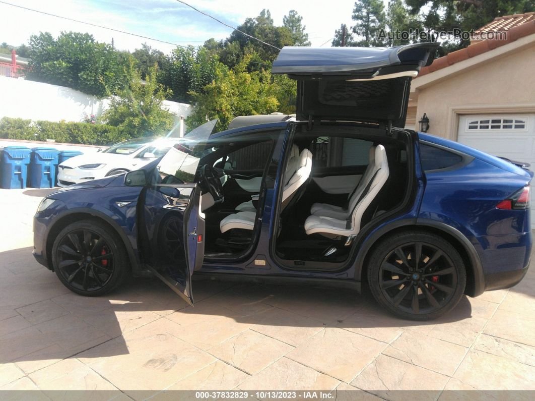 2016 Tesla Model X 60d/p100d/p90d Синий vin: 5YJXCAE40GF011065