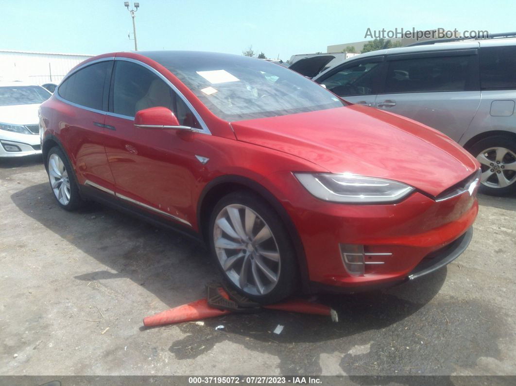 2016 Tesla Model X P90d/60d/p100d Red vin: 5YJXCAE41GFS00386