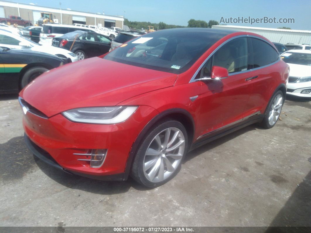 2016 Tesla Model X P90d/60d/p100d Red vin: 5YJXCAE41GFS00386