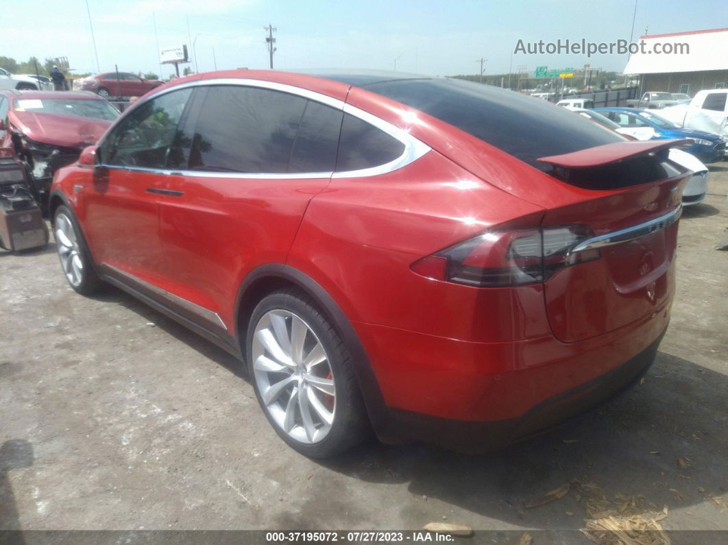 2016 Tesla Model X P90d/60d/p100d Red vin: 5YJXCAE41GFS00386