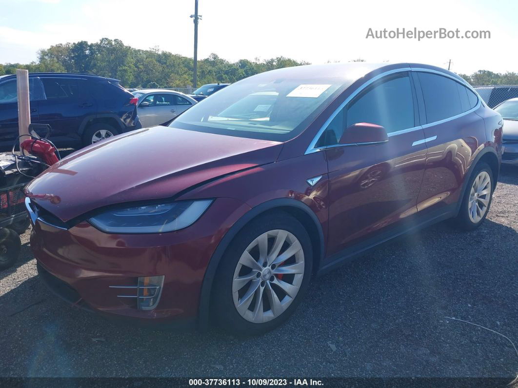 2016 Tesla Model X P90d/60d/p100d Бордовый vin: 5YJXCAE41GFS00503