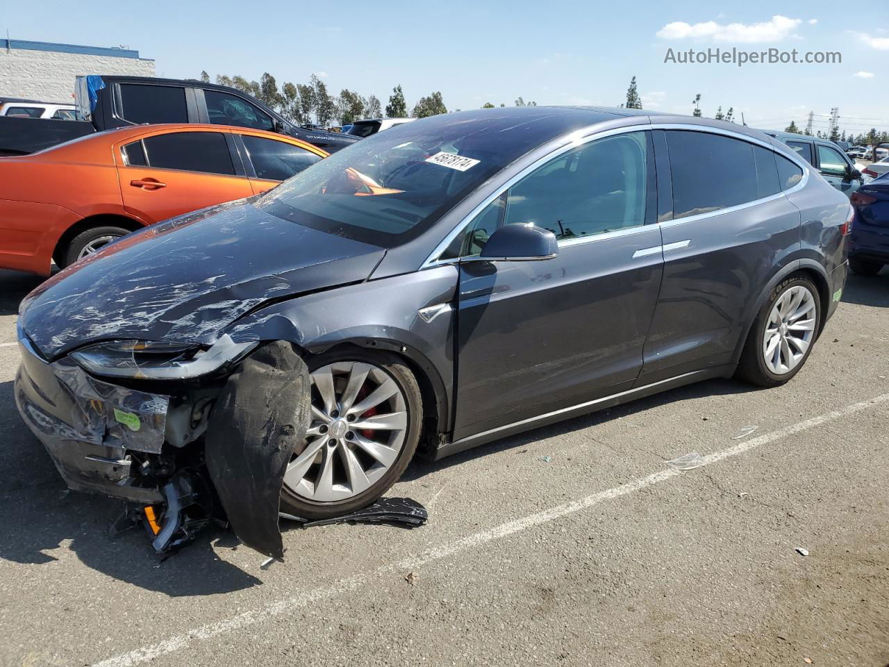 2016 Tesla Model X  Серый vin: 5YJXCAE43GF001064