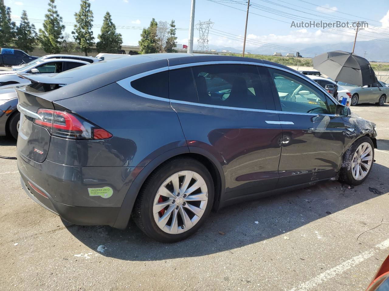 2016 Tesla Model X  Серый vin: 5YJXCAE43GF001064