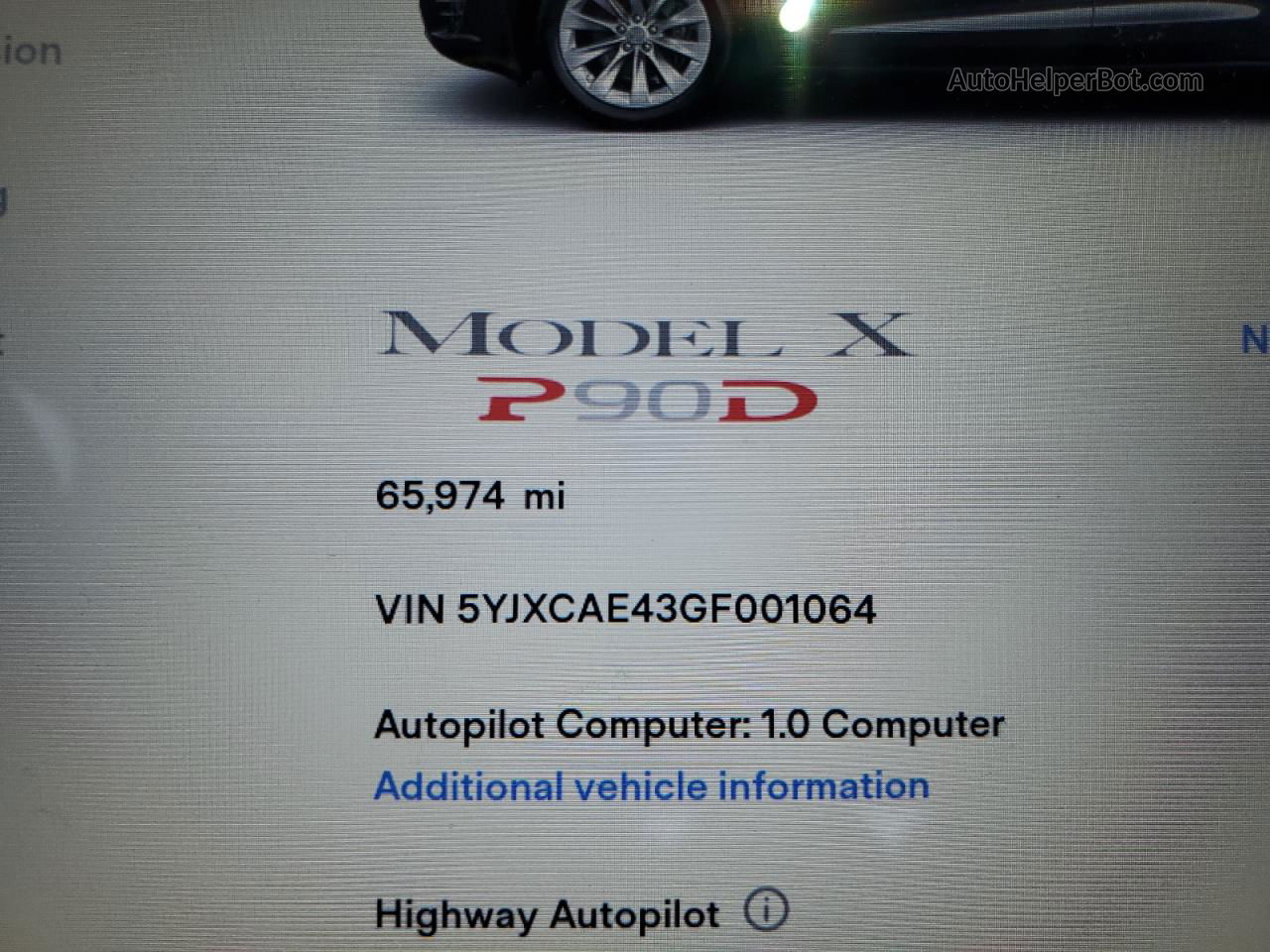 2016 Tesla Model X  Gray vin: 5YJXCAE43GF001064