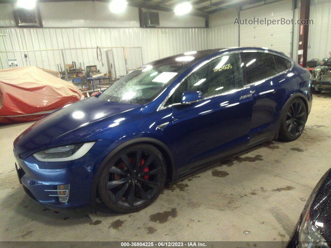 2016 Tesla Model X P90d/60d/p100d Blue vin: 5YJXCAE44GF001915