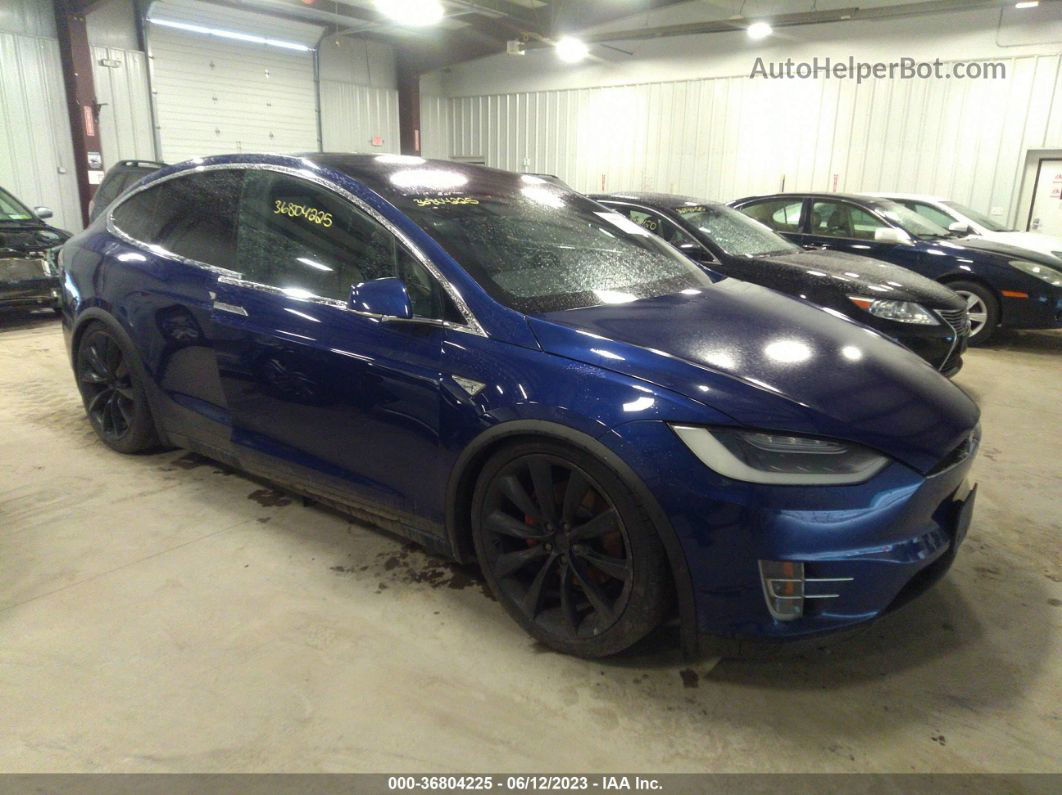 2016 Tesla Model X P90d/60d/p100d Blue vin: 5YJXCAE44GF001915