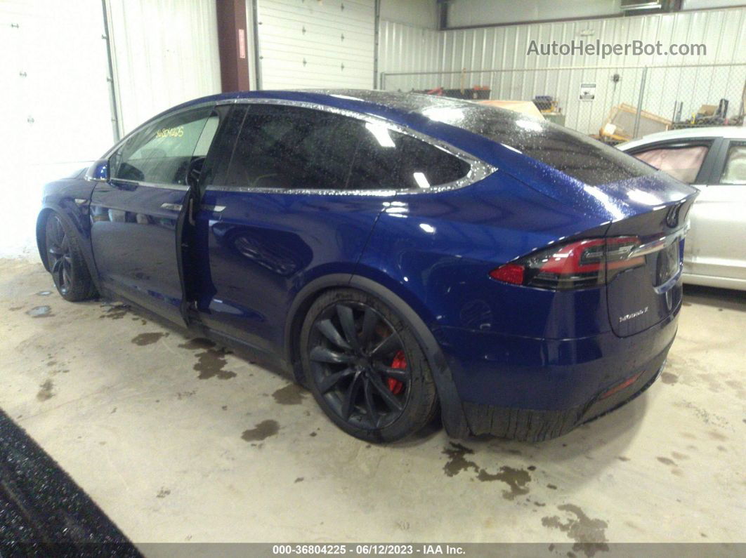 2016 Tesla Model X P90d/60d/p100d Blue vin: 5YJXCAE44GF001915