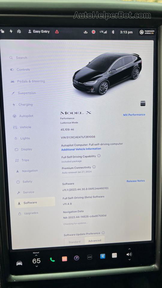 2020 Tesla Model X  Black vin: 5YJXCAE47LF261008