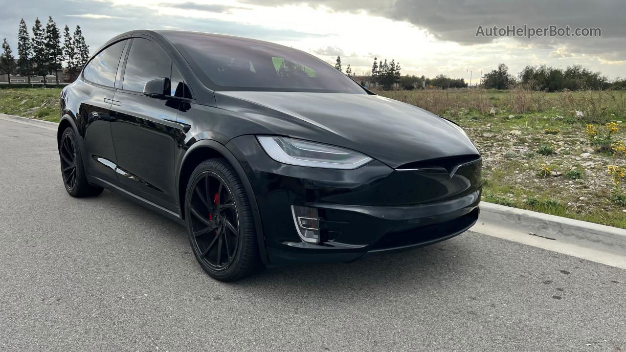 2020 Tesla Model X  Black vin: 5YJXCAE47LF261008