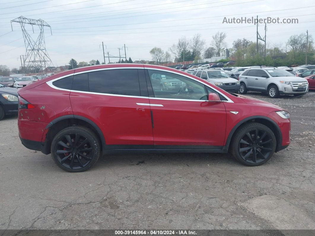 2016 Tesla Model X 60d/p100d/p90d Red vin: 5YJXCAE48GF003876