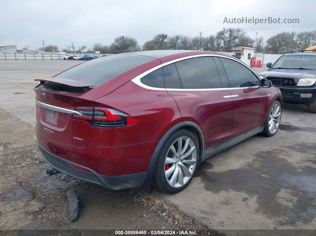 2016 Tesla Model X 60d/p100d/p90d Red vin: 5YJXCAE4XGFS00046