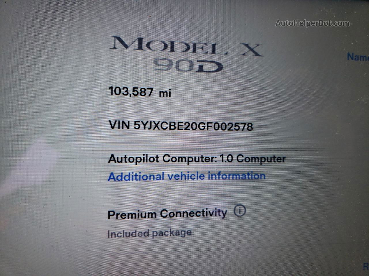 2016 Tesla Model X  Black vin: 5YJXCBE20GF002578