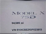 2016 Tesla Model X 60d/70d/75d/90d/p100d Black vin: 5YJXCBE21GF023813