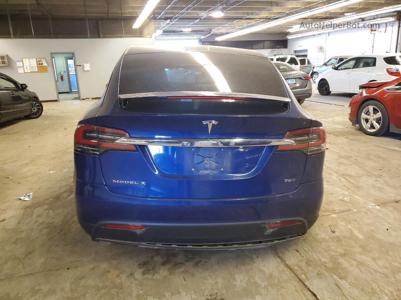 2018 Tesla Model X  Blue vin: 5YJXCBE21JF142646