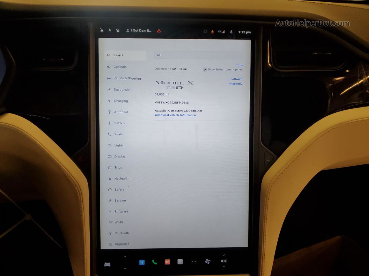 2018 Tesla Model X  Blue vin: 5YJXCBE21JF142646