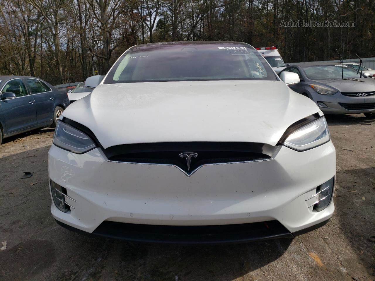 2016 Tesla Model X  White vin: 5YJXCBE22GF028275