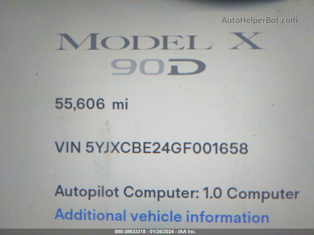 2016 Tesla Model X 60d/70d/75d/90d/p100d Серебряный vin: 5YJXCBE24GF001658