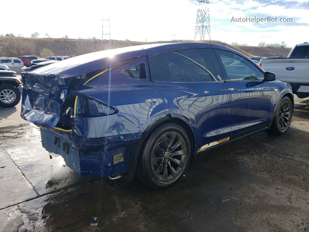 2016 Tesla Model X  Blue vin: 5YJXCBE26GF003380