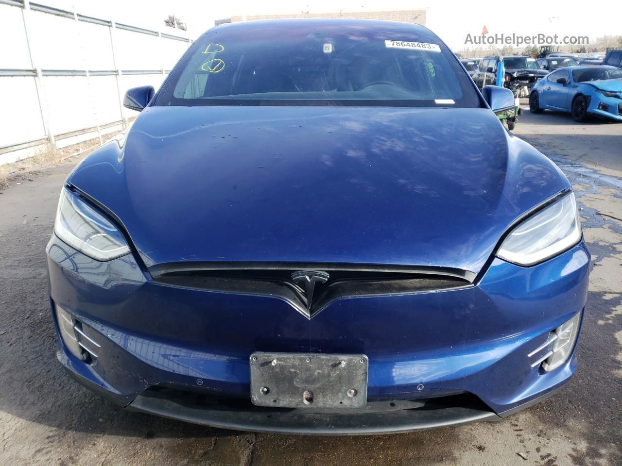 2016 Tesla Model X  Синий vin: 5YJXCBE26GF003380