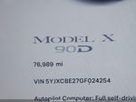 2016 Tesla Model X 60d/70d/75d/90d/p100d White vin: 5YJXCBE27GF024254