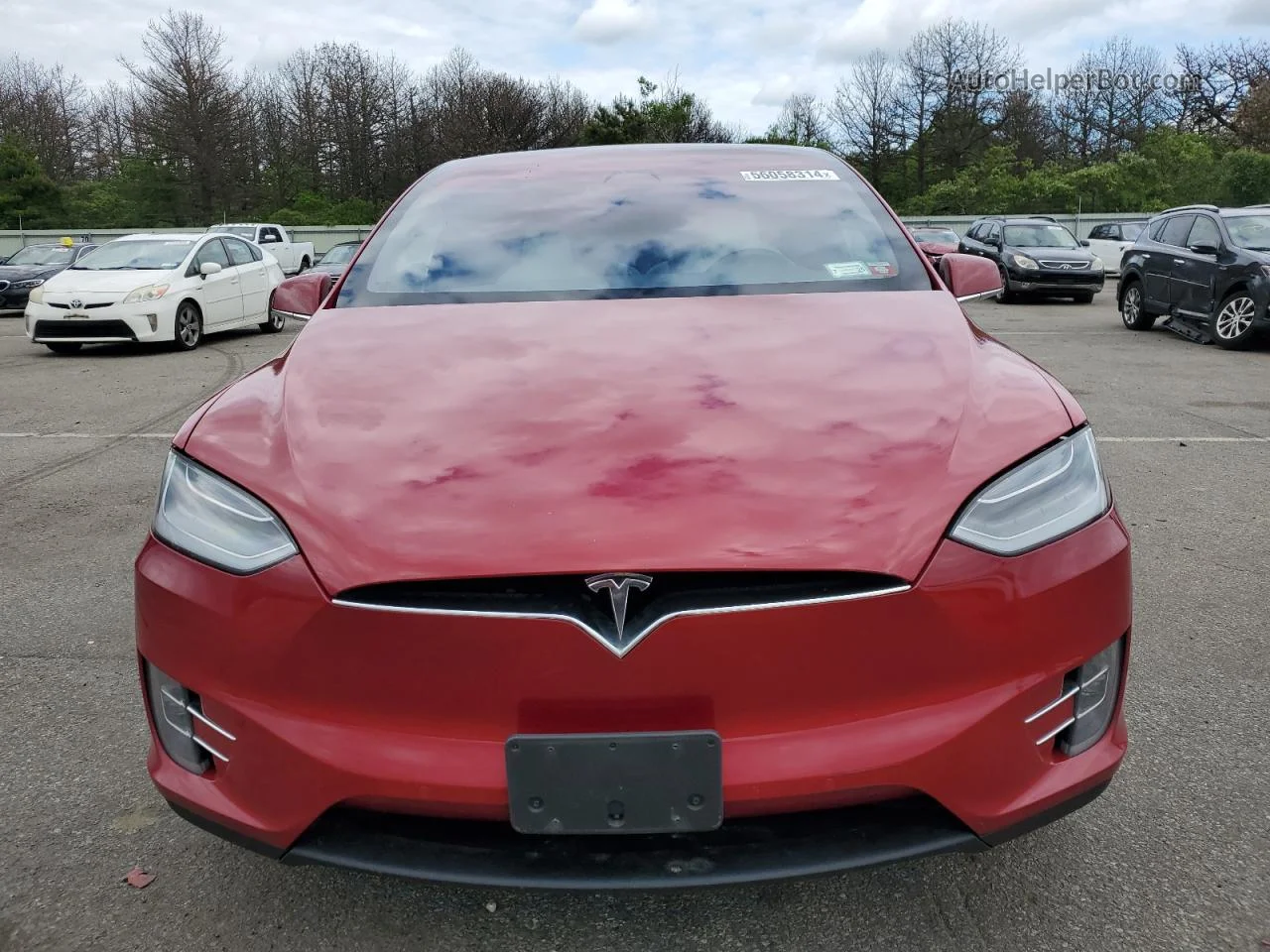 2020 Tesla Model X  Red vin: 5YJXCBE27LF218065