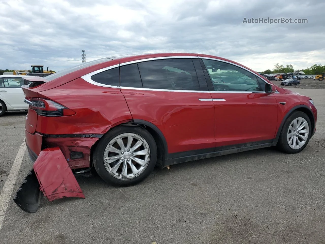 2020 Tesla Model X  Red vin: 5YJXCBE27LF218065