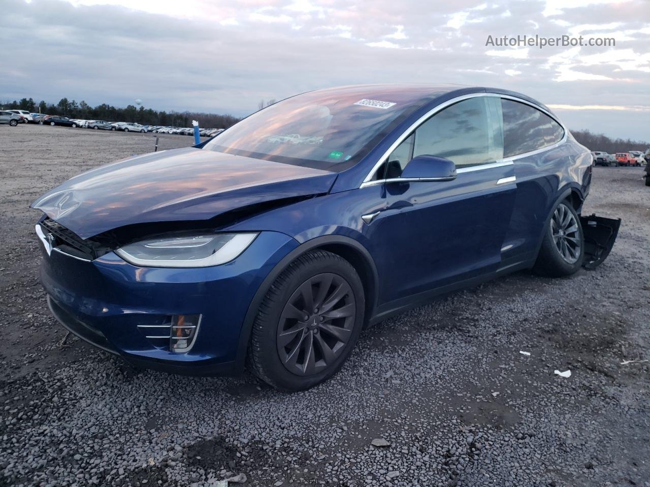 2019 Tesla Model X  Blue vin: 5YJXCBE29KF155534