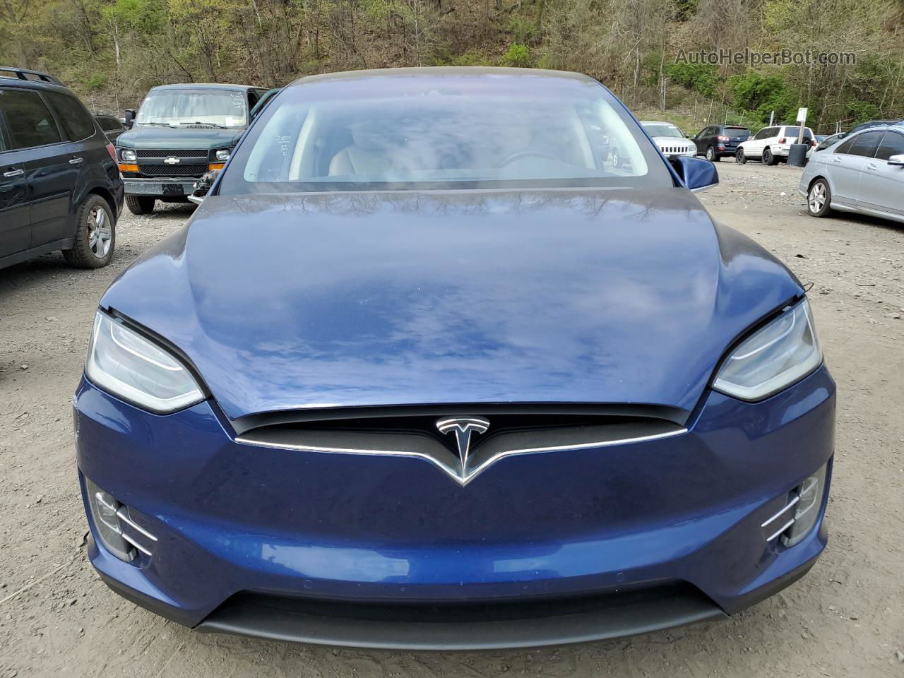 2016 Tesla Model X  Blue vin: 5YJXCBE2XGF007254