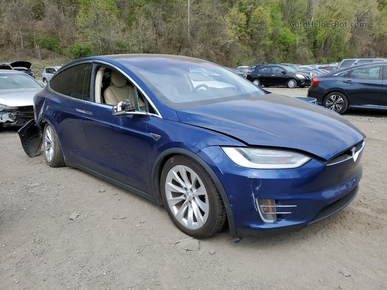 2016 Tesla Model X  Blue vin: 5YJXCBE2XGF007254