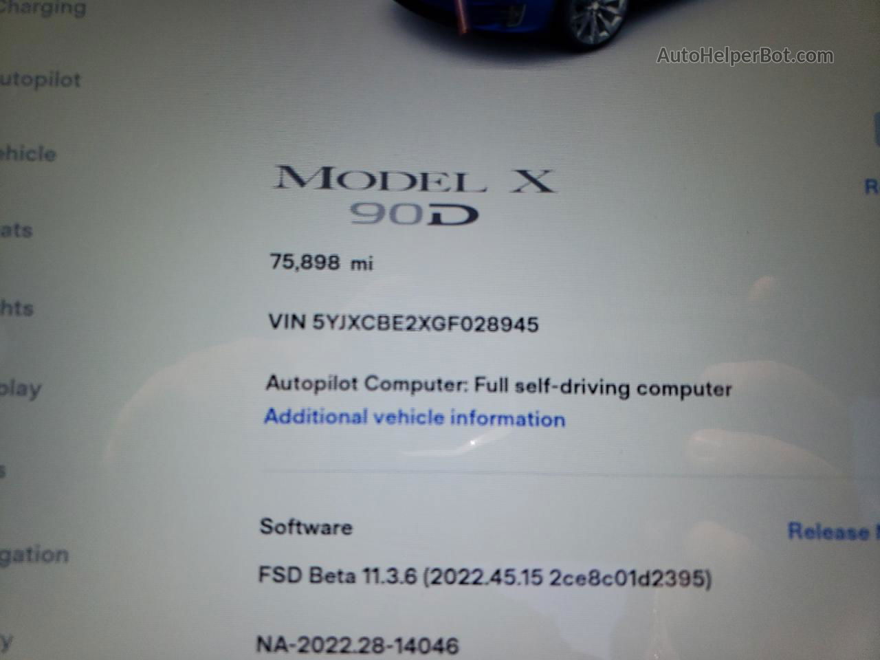 2016 Tesla Model X  Blue vin: 5YJXCBE2XGF028945