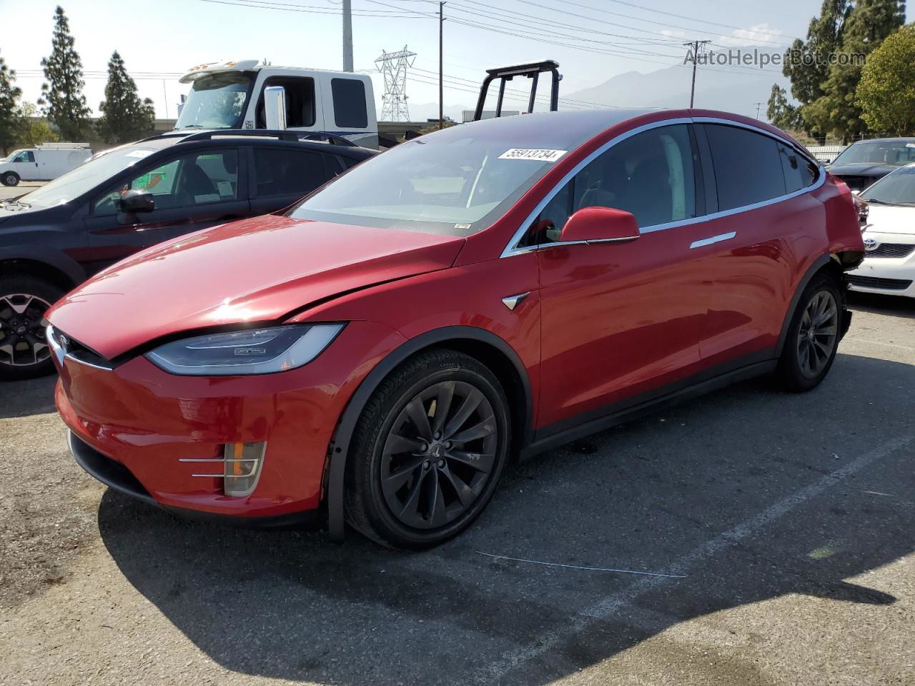 2018 Tesla Model X  Red vin: 5YJXCBE2XJF089042