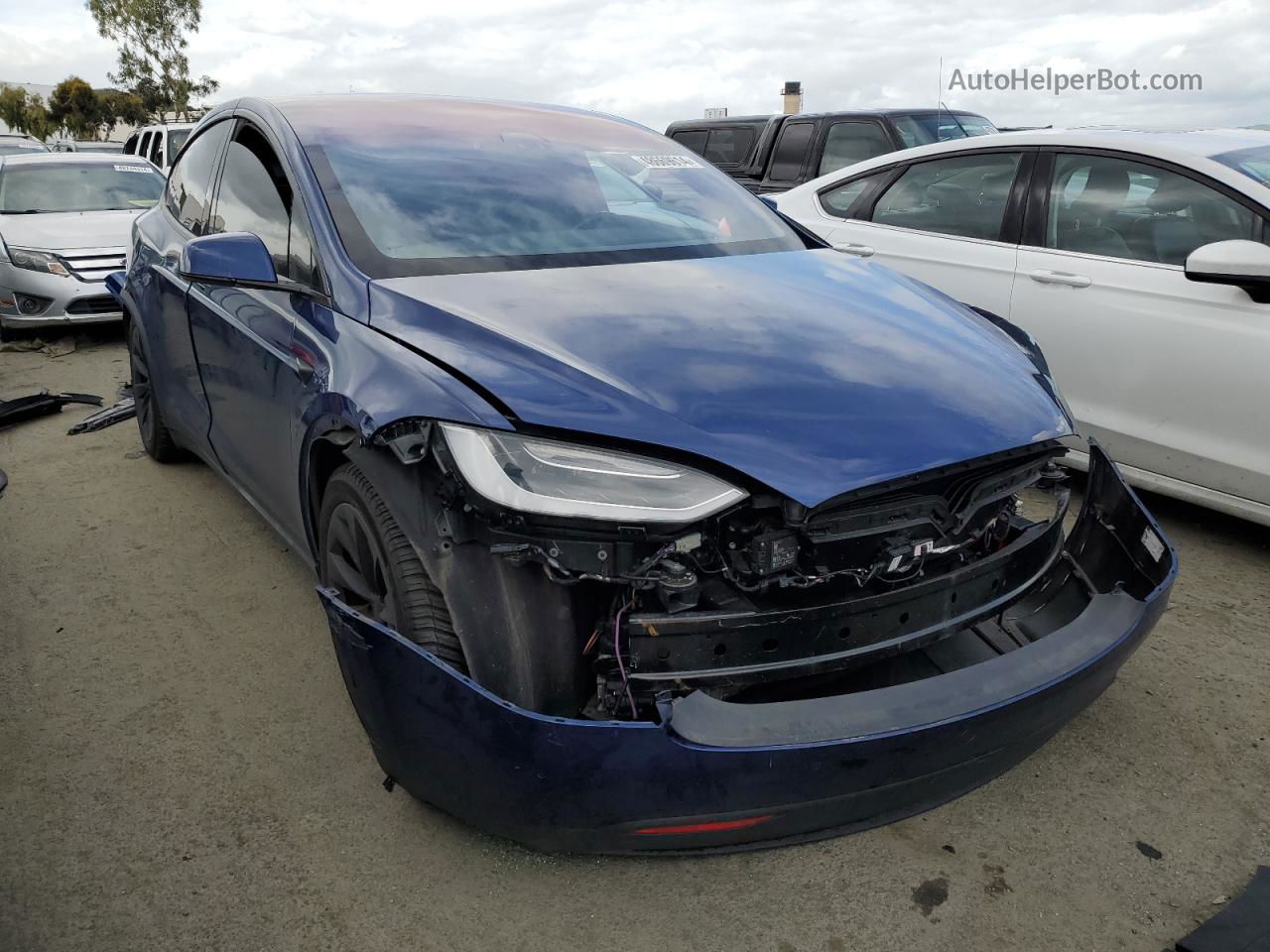 2019 Tesla Model X  Синий vin: 5YJXCBE2XKF192723