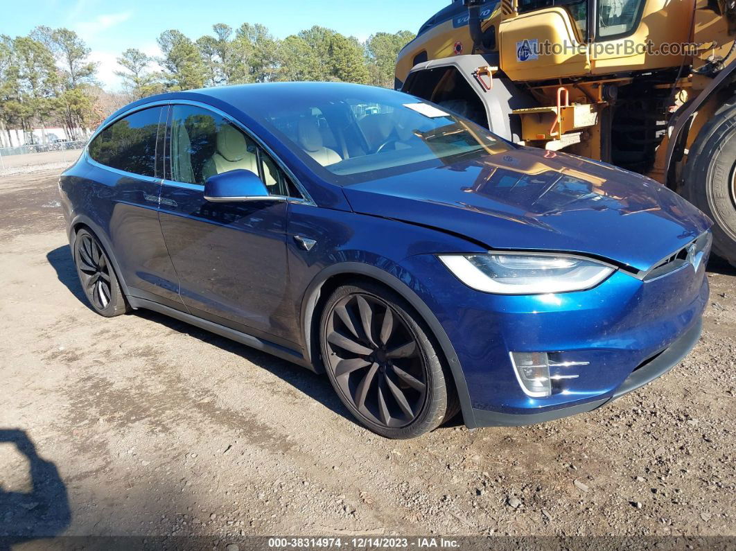 2016 Tesla Model X 75d/p100d/p90d Синий vin: 5YJXCBE40GF027935