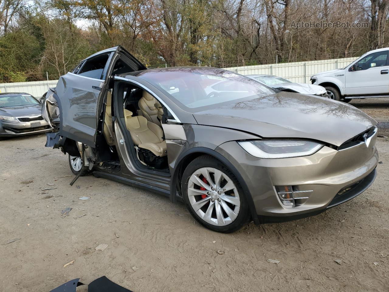 2016 Tesla Model X  Brown vin: 5YJXCBE42GFS00225