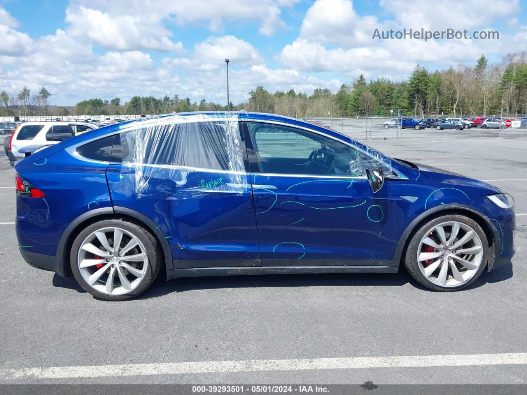 2016 Tesla Model X 75d/p100d/p90d Синий vin: 5YJXCBE44GF016260