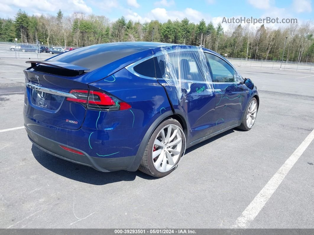 2016 Tesla Model X 75d/p100d/p90d Синий vin: 5YJXCBE44GF016260