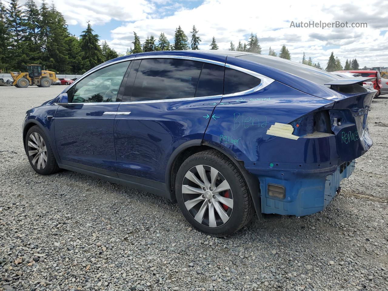 2020 Tesla Model X  Синий vin: 5YJXCBE45LF244391