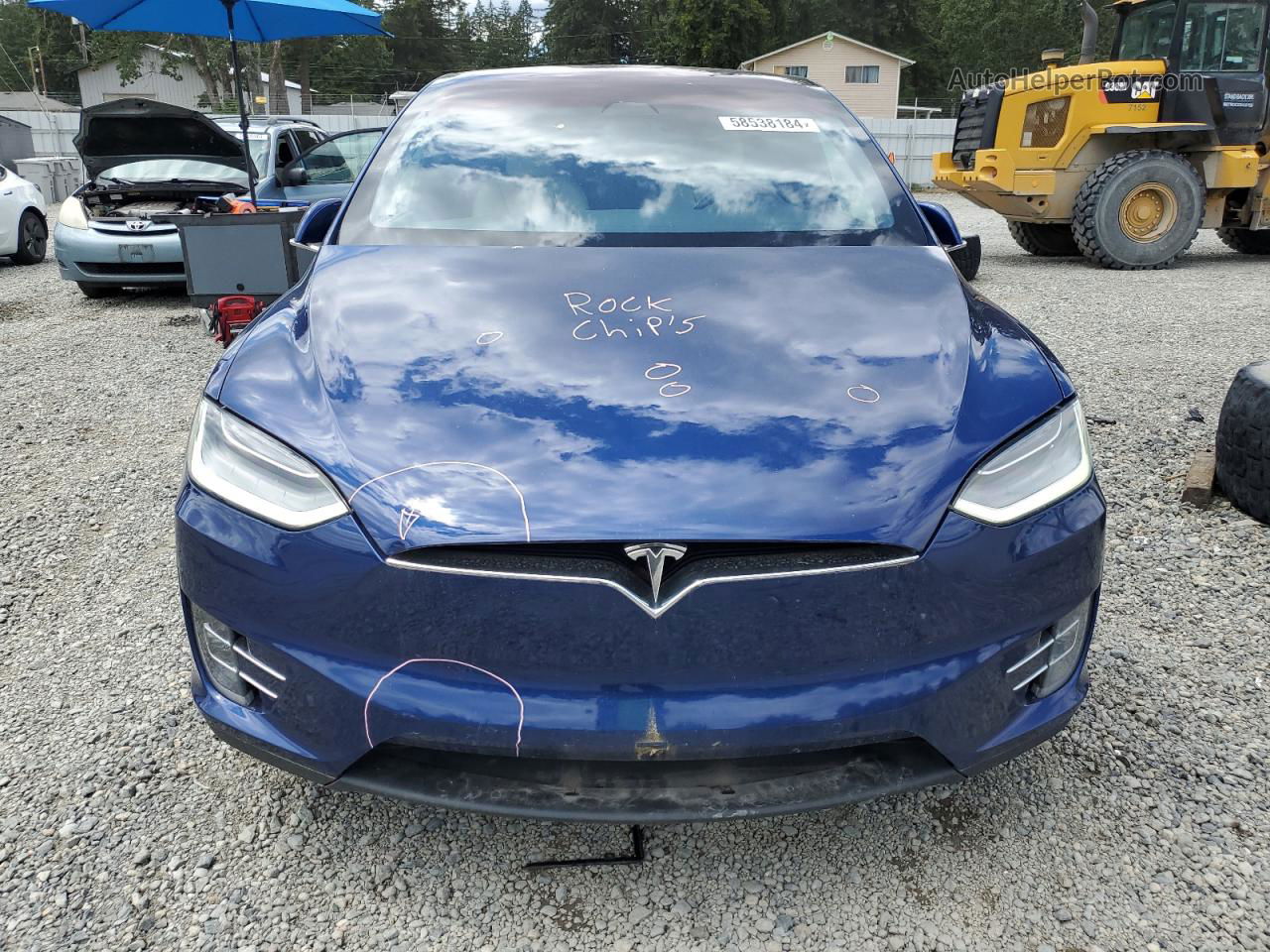 2020 Tesla Model X  Синий vin: 5YJXCBE45LF244391