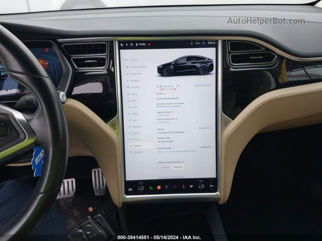 2016 Tesla Model X 75d/p100d/p90d Черный vin: 5YJXCBE49GF005254