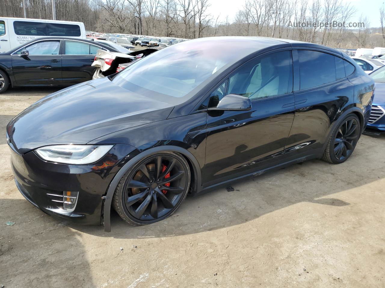 2016 Tesla Model X  Black vin: 5YJXCBE4XGF003061