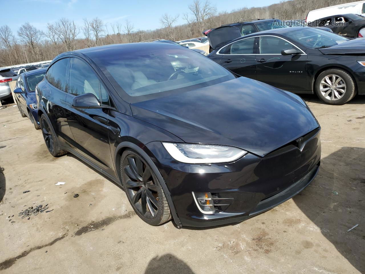 2016 Tesla Model X  Black vin: 5YJXCBE4XGF003061