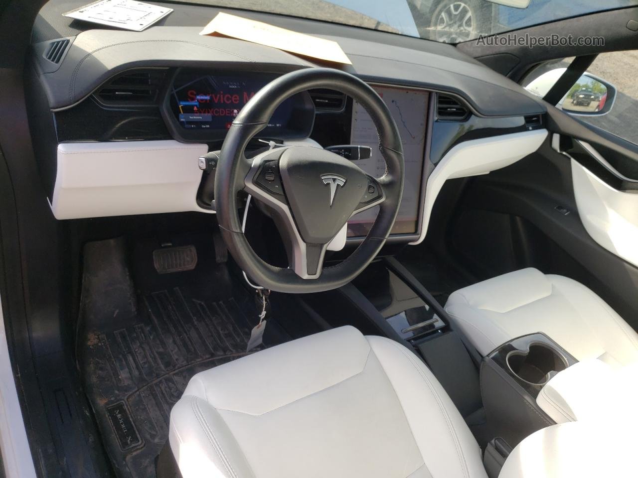 2019 Tesla Model X  White vin: 5YJXCDE20KF152131