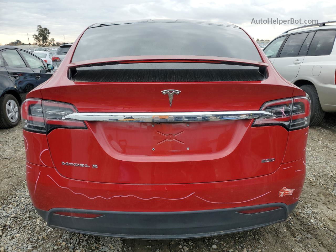 2016 Tesla Model X  Red vin: 5YJXCDE21GF026156