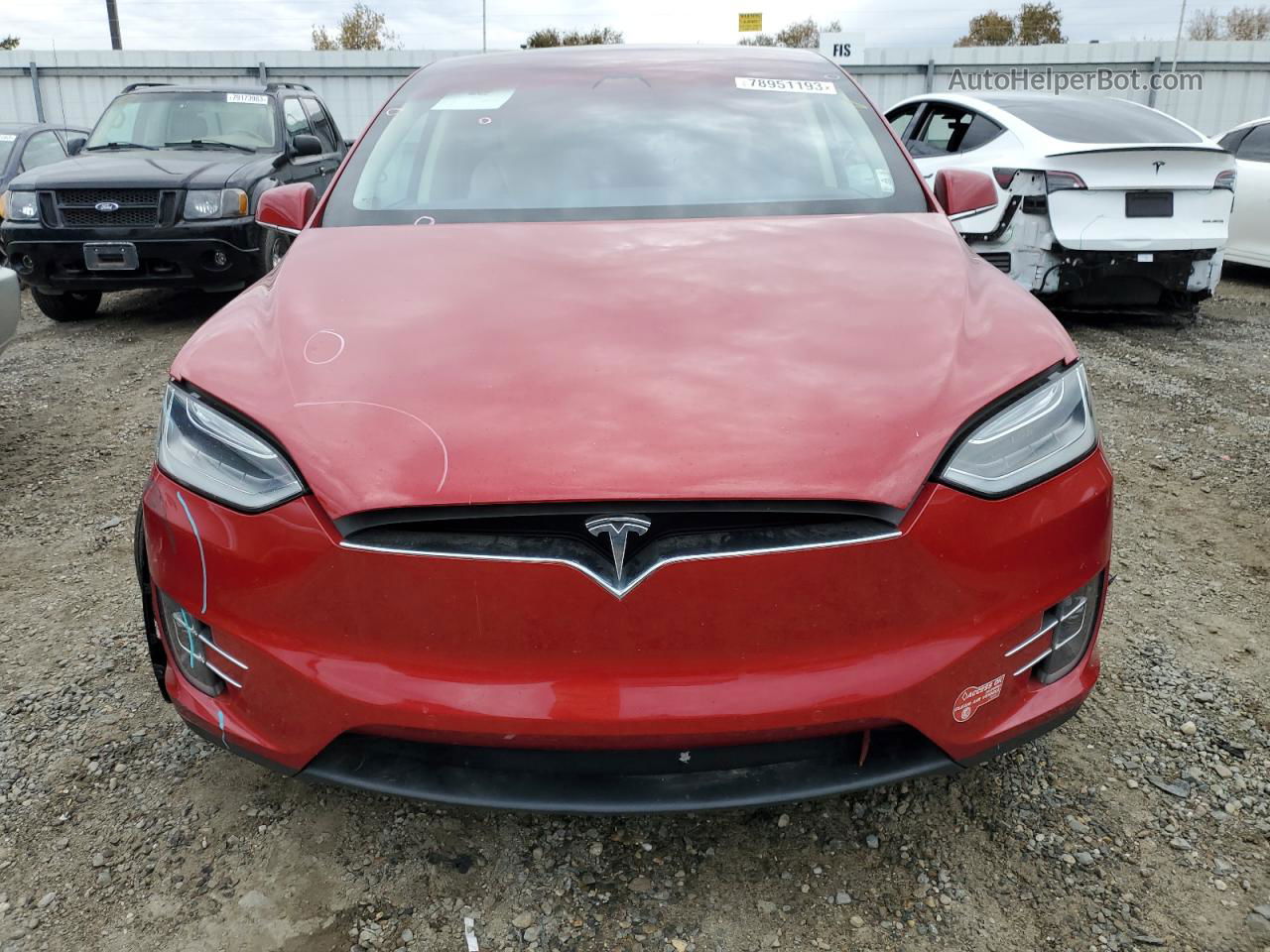 2016 Tesla Model X  Red vin: 5YJXCDE21GF026156