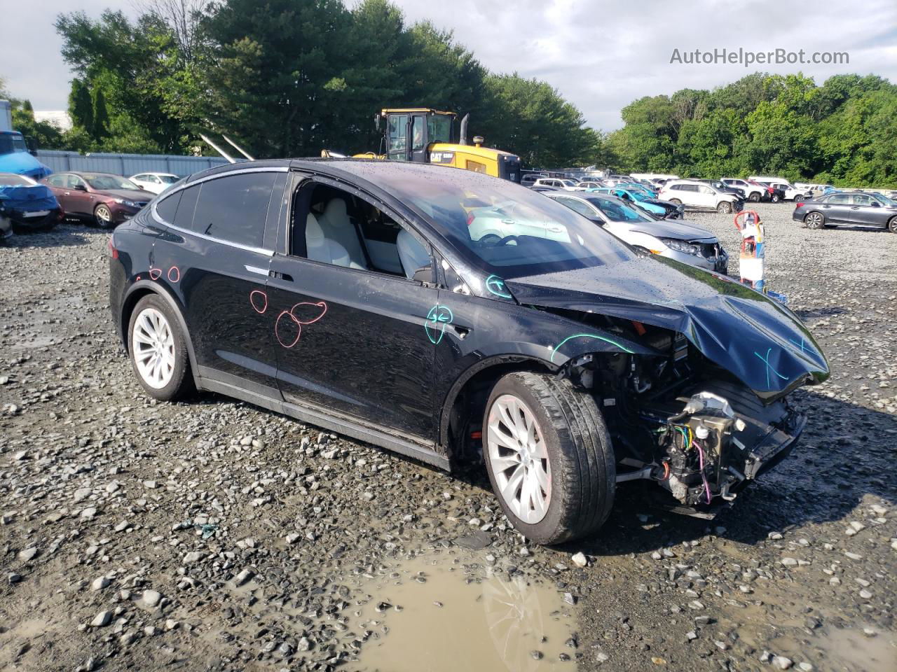 2019 Tesla Model X  Black vin: 5YJXCDE22KF192775