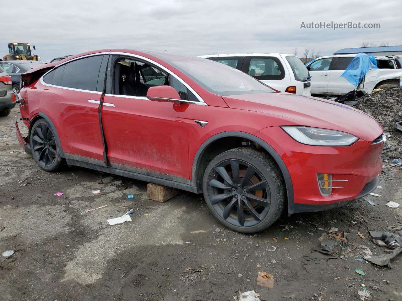 2020 Tesla Model X  Red vin: 5YJXCDE22LF250580